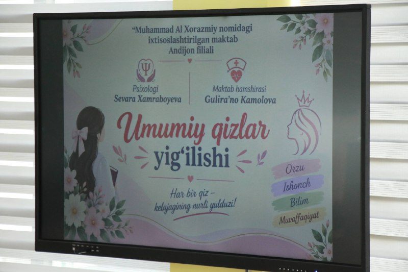 O‘quvchi qizlar bilan umumiy yig‘ilish
